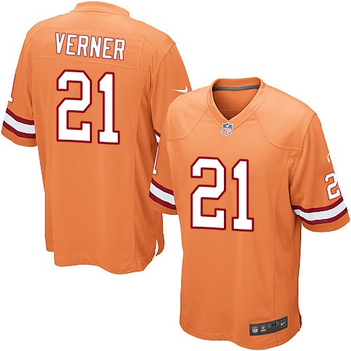 Men's Game Alterraun Verner Nike Jersey Orange Alternate - #21 NFL Tampa Bay Buccaneers
